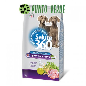 SALUTE 360 PUPPY MEDIUM MAXI DUCK & OATS KG 12 